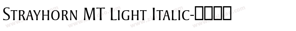 Strayhorn MT Light Italic字体转换
